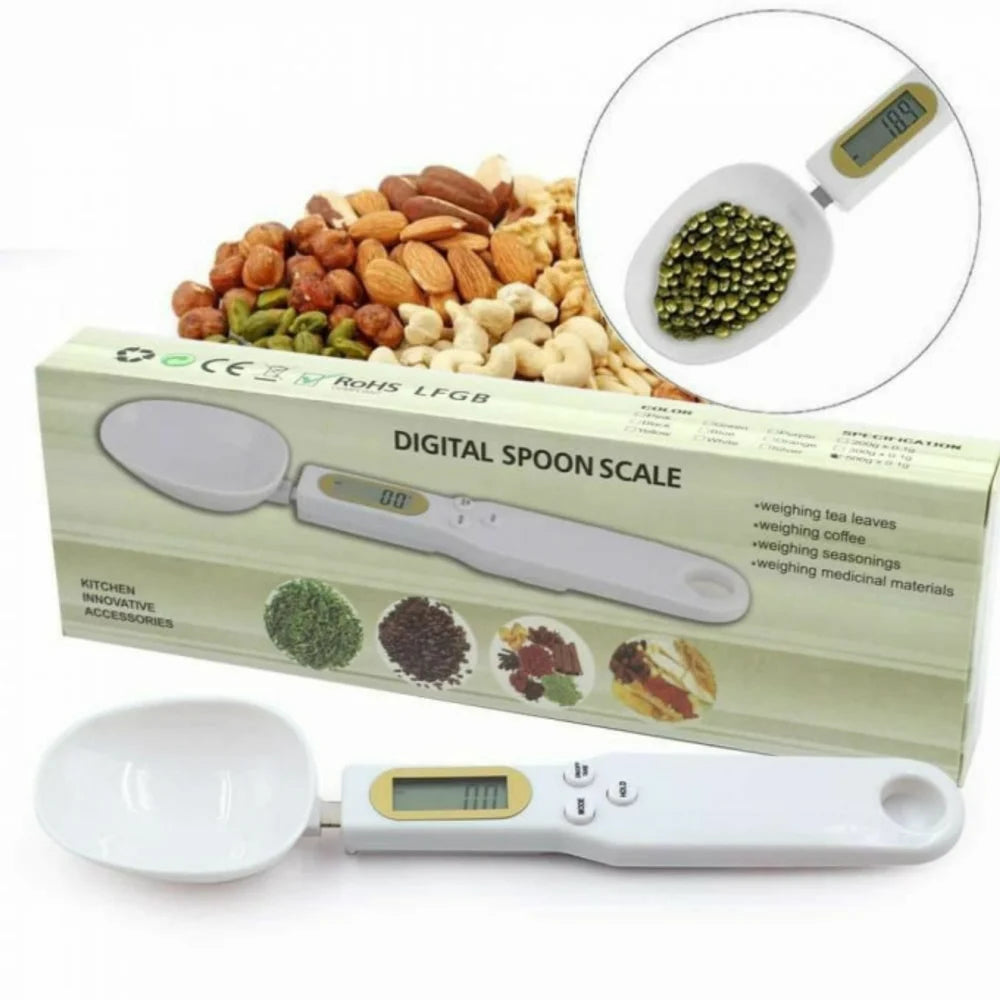 Smart Electronic Spoon Scale – Digital Measuring Scoop with LCD Display for Accurate Food.